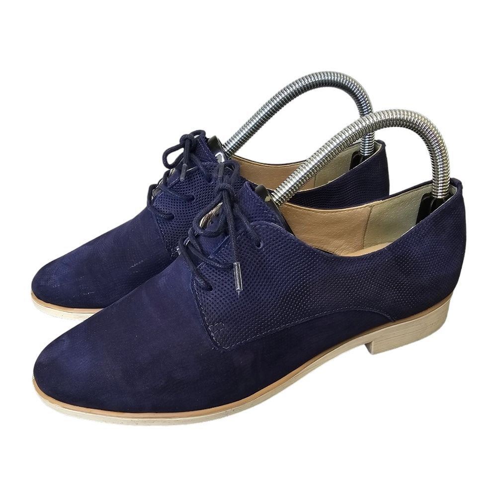 Chelsea Crew Women's Black Label Buck Blue Oxford Loafer Shoes EU 39 / US 8